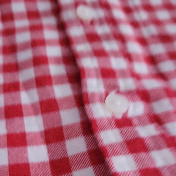 Janie and Jack Red and White Checkered Button Down Shirt - Picture 5 of 6